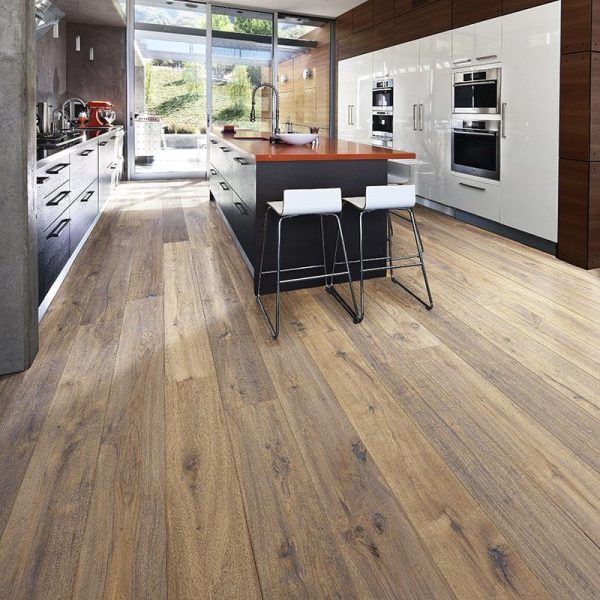 Kahrs Oak Concrete Flooring Image, Kitchen